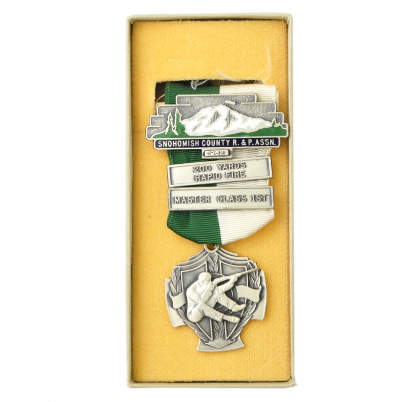 Silver medal for shooting competitions in Snohomish County (USA), 1962