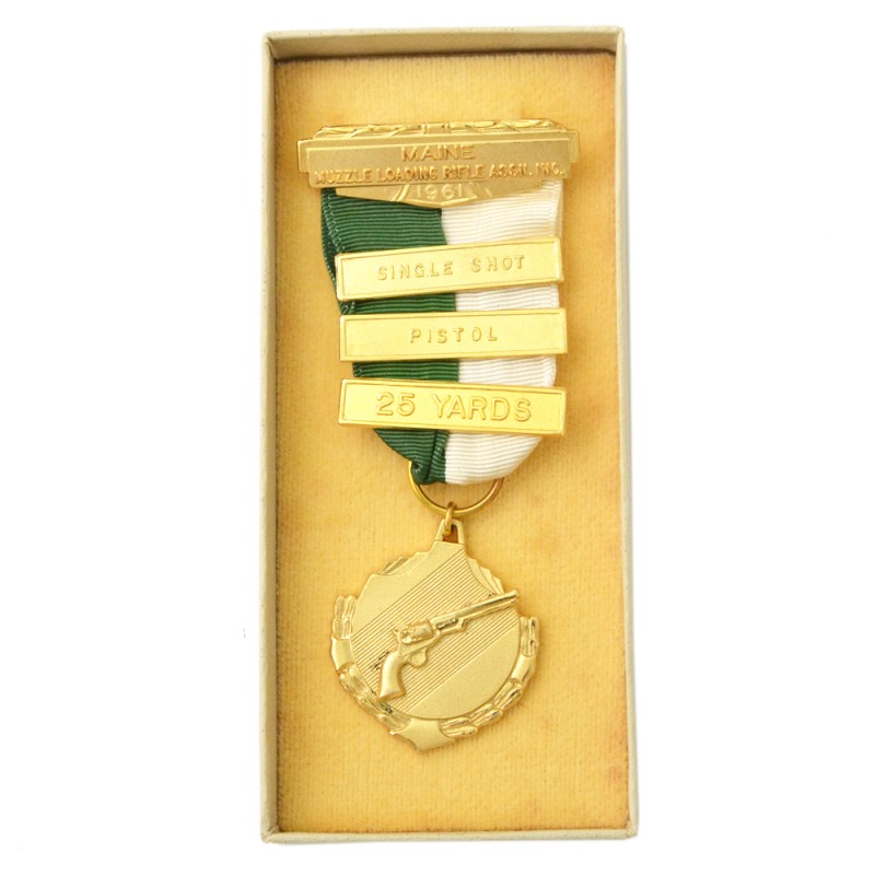Maine State Gold Medal for 25-yard Pistol Shooting, 1961