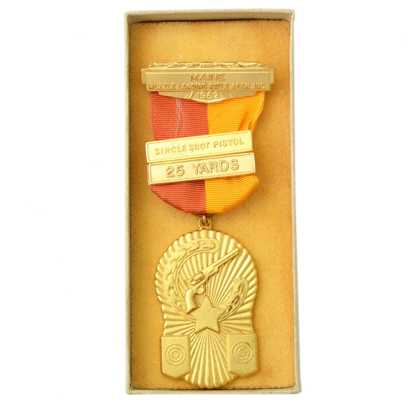 Gold Medal of the State of Maine for shooting from a single-shot pistol at 25 yards, 1962