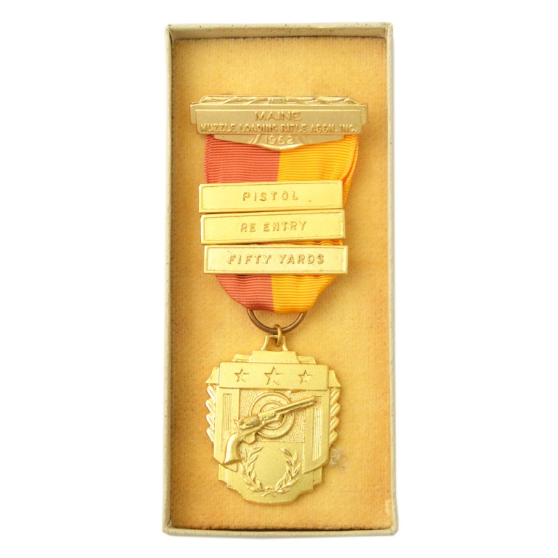 Maine State Gold Medal for 50-yard Pistol Shooting, 1962