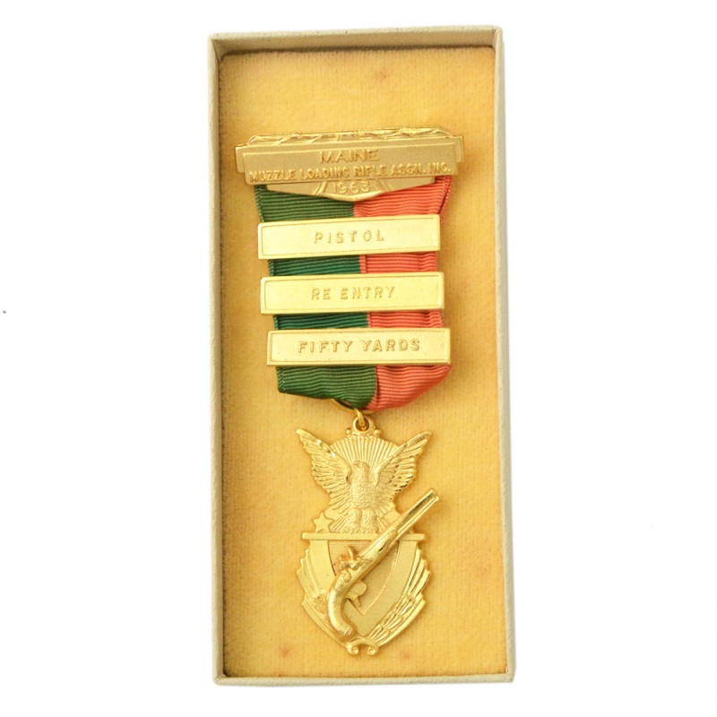 Gold Medal of the State of Maine for shooting from a single-shot pistol at 50 yards, 1963