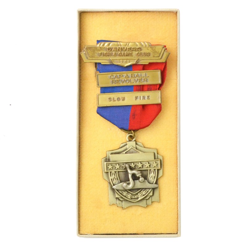 Silver medal of the Denver Hunting and Fishermen Club for firing a percussion cap revolver, 1961