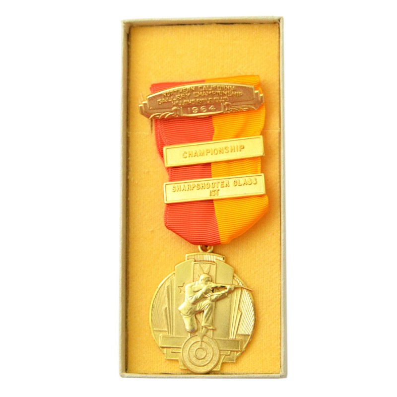 Gold medal of the open championship of the Willows Shooting Club of Northern California, 1964