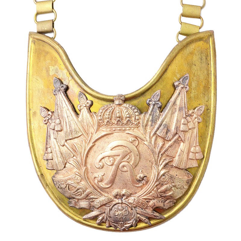 Neck badge (gorget) of the Prussian cuirassier "Gardes du Corps", copy