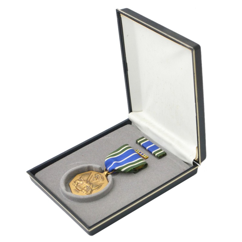 Medal "For Military Achievements" for the US Army sample of 1981, in a case