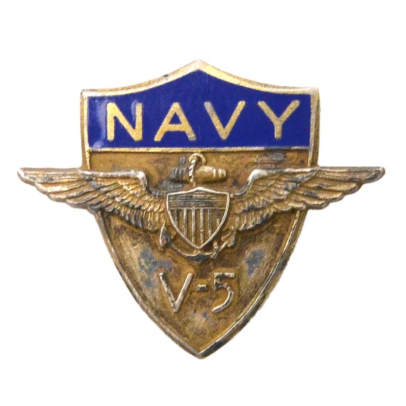Badge of a participant in the V-5 flight training program of the US Navy