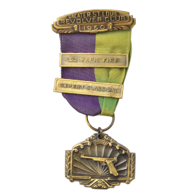Bronze medal of the "Revolver Club of Greater St. Louis", 1950