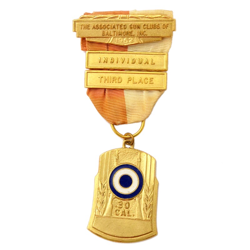 Gold medal of the Shooting Championship in Baltimore, 1962