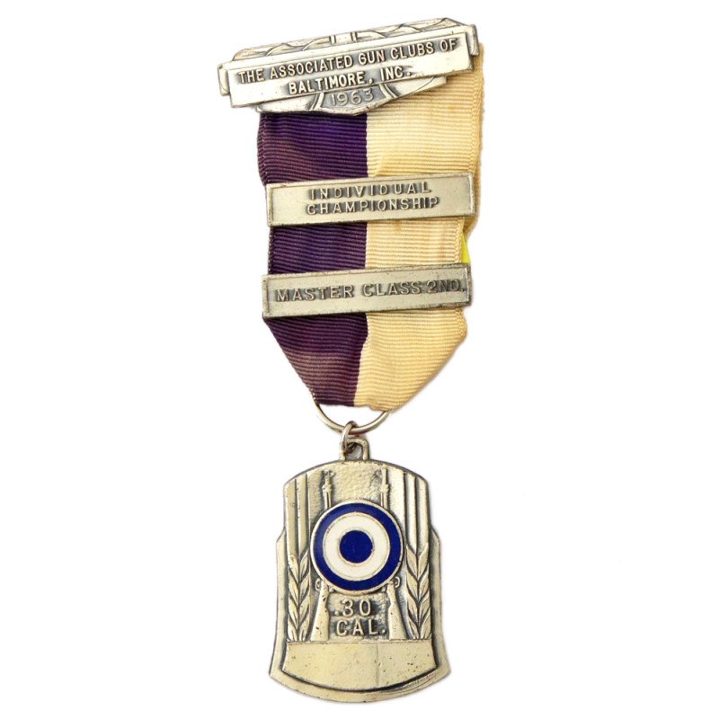 Silver medal of the Shooting Championship in Baltimore, 1963