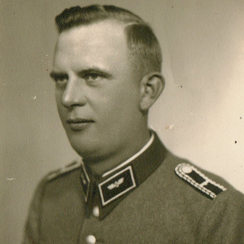 Portrait photo of the sergeant of the Railway Guard Police of the 3rd Reich