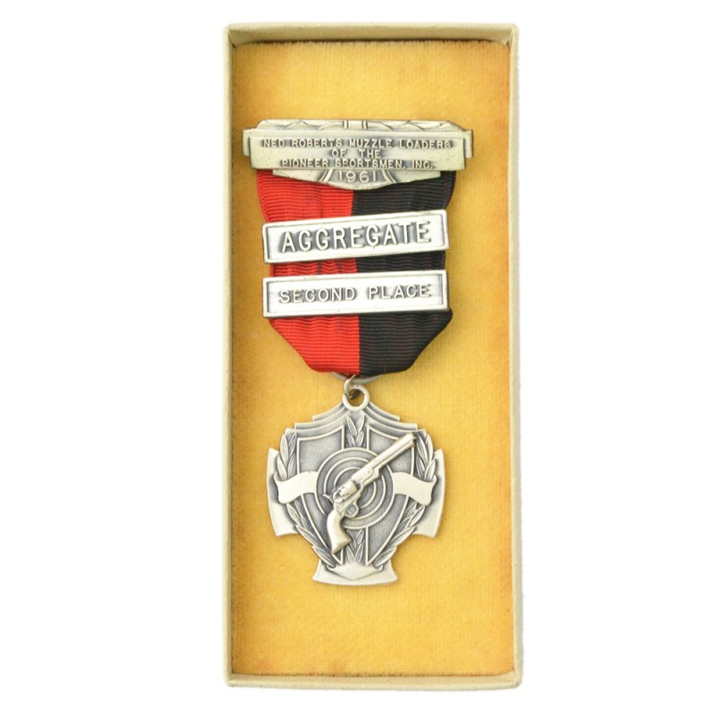 Silver medal in shooting club "Pioneer athletes", 1961