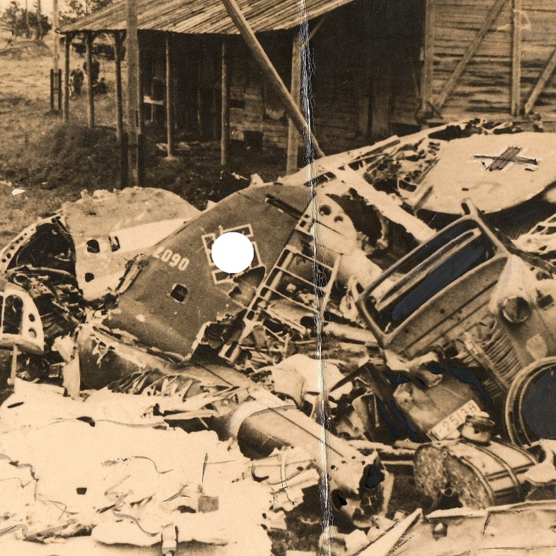 Press photo of the broken German equipment