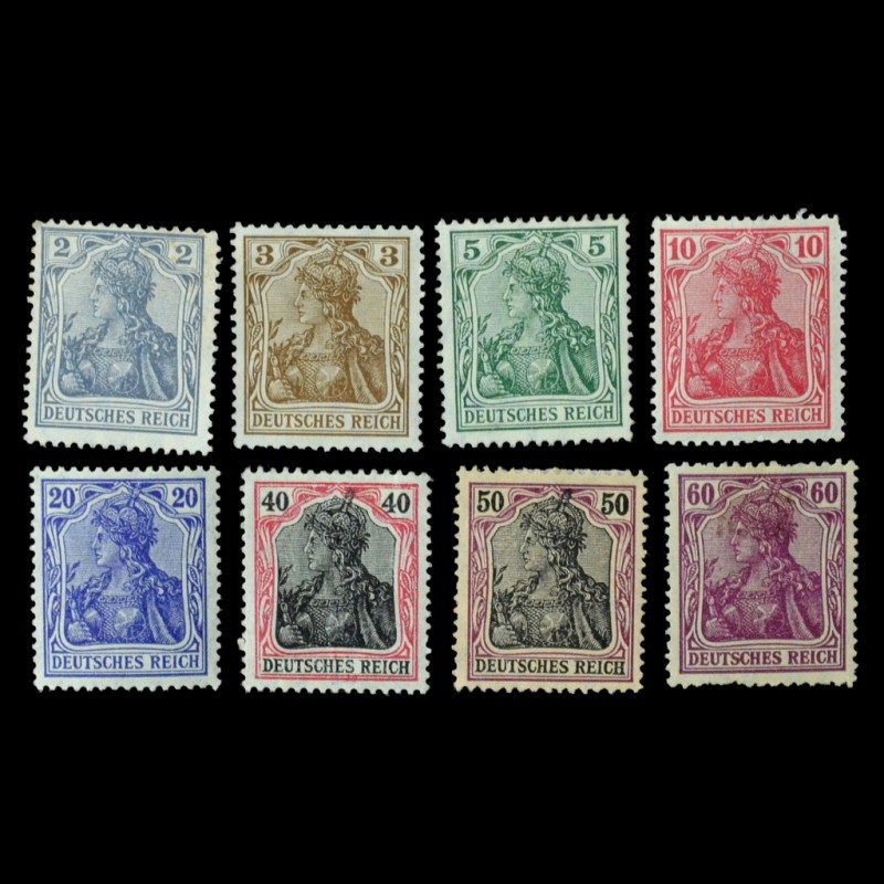 Lot of postage stamps of Kaiser's Germany, 1905