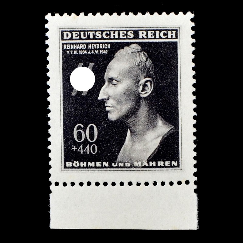 Postage stamp on the death of R. Heydrich**, Protectorate of Bohemia and Moravia