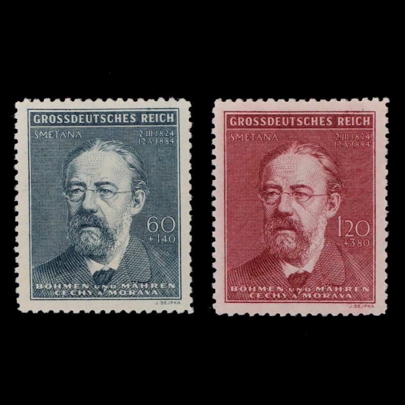 Full series of stamps "120 years since the birth of B. Smetana", Protectorate of Bohemia and Moravia