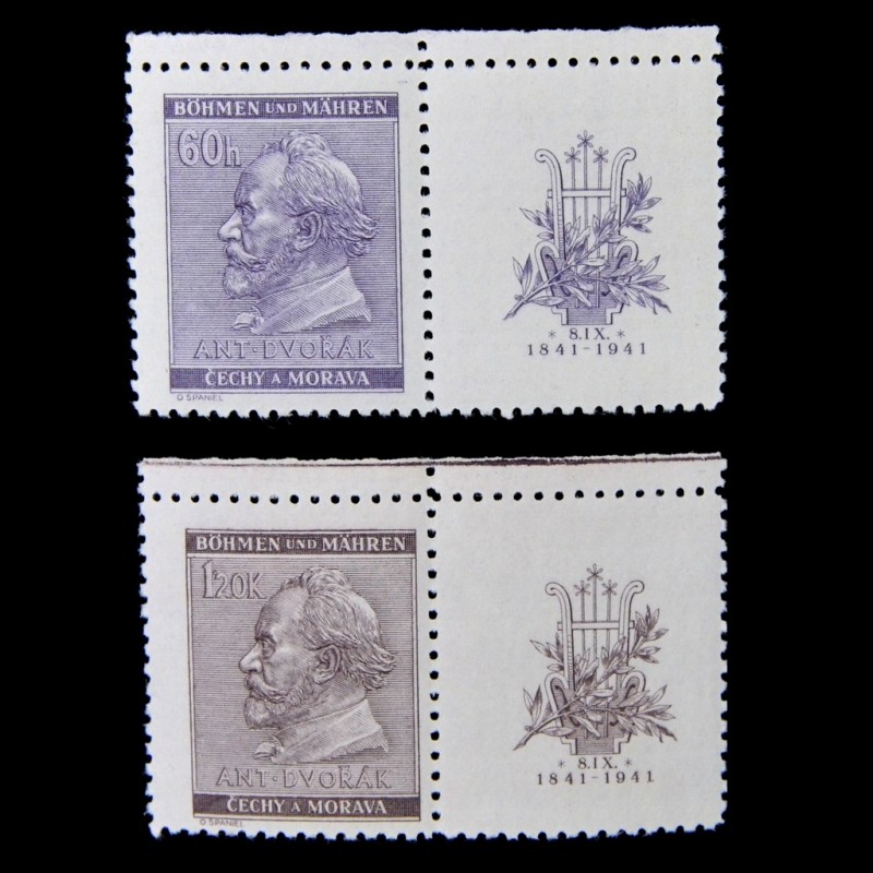 The complete series of stamps of the Protectorate of Bohemia and Moravia "A. Dvorak"**, 1941