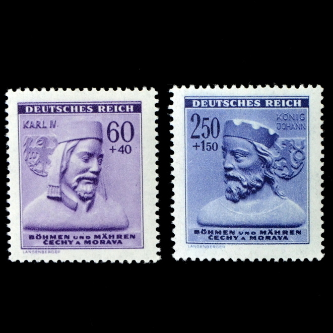 Stamp series "Outstanding people of Bohemia and Moravia", 1943**