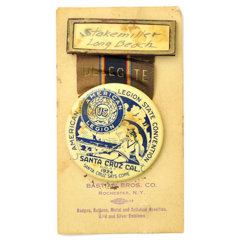 Commemorative medal of the participant of the Congress of the American Legion in Santa Cruz, 1924