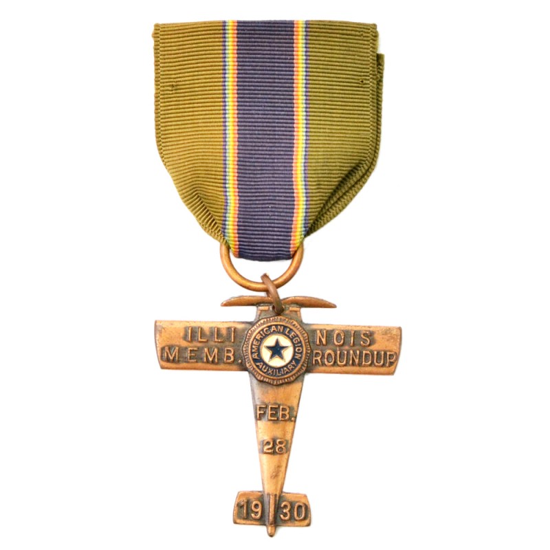 Commemorative medal of the participant of the Congress of the American Legion in Illinois, 1930
