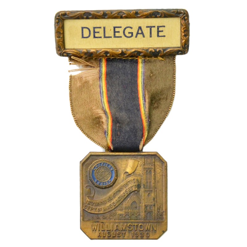 Commemorative medal of the delegate to the American Legion Convention in Williamstown, 1930