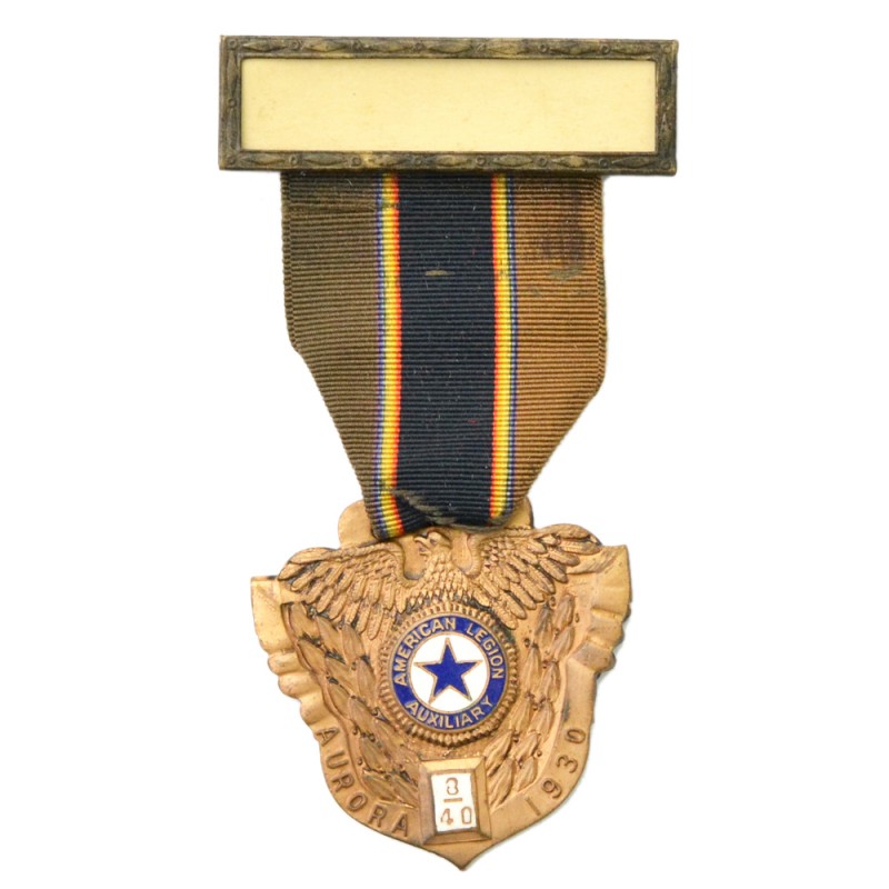 Commemorative medal of the participant of the Congress of the American Legion in Aurora, 1930