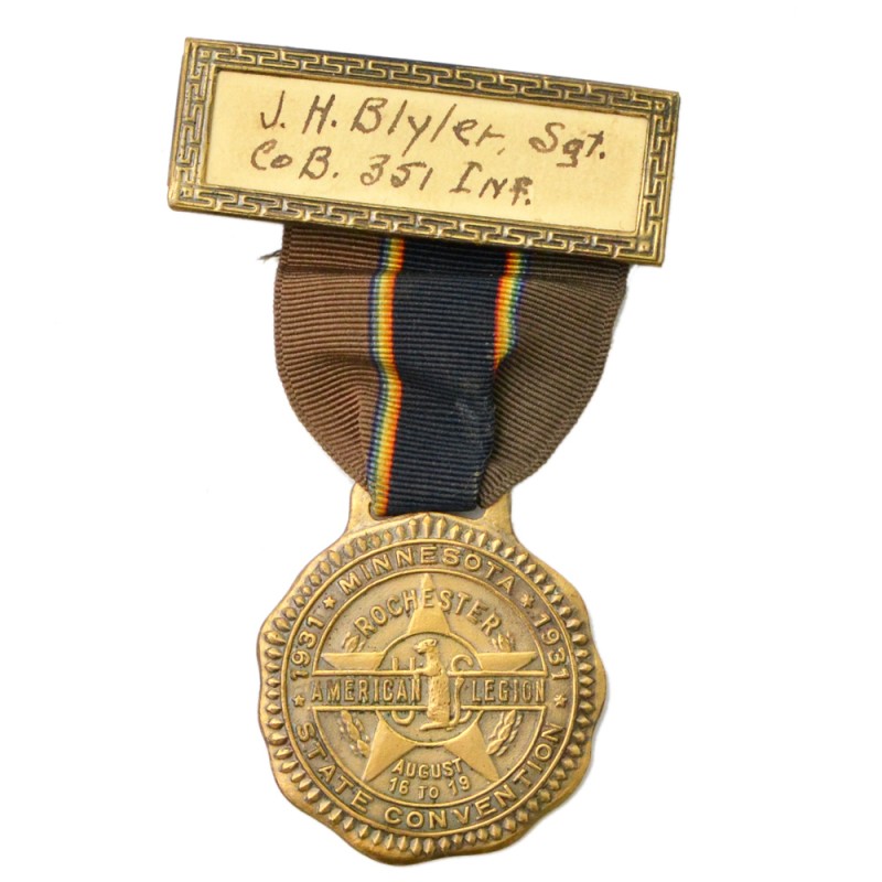 Commemorative medal of the participant of the American Legion Convention in Rochester, 1931