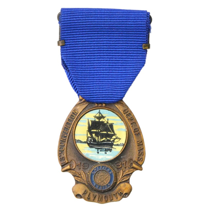Commemorative medal of the participant of the Congress of the American Legion in Plymouth, 1931