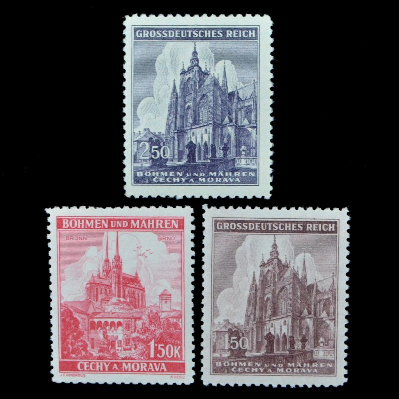 A series of stamps "Architecture of Bohemia and Moravia"**