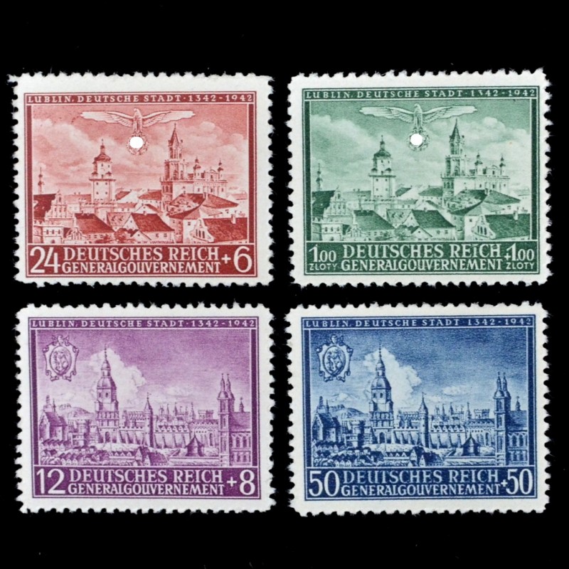 A series of Polish stamps "600th anniversary of the city of Lublin"**, 1942