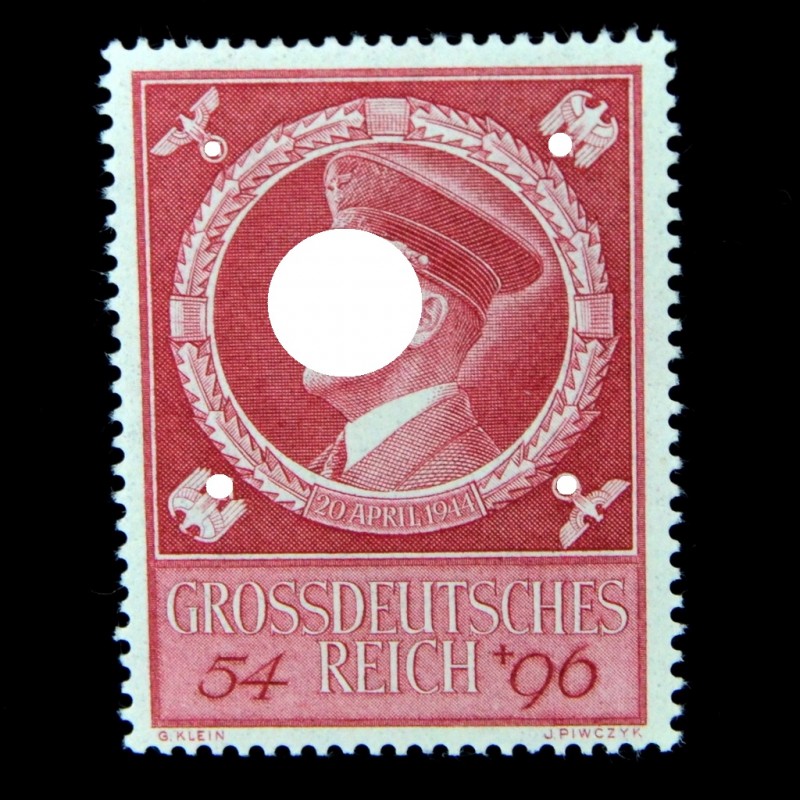 Stamp "55 years since the birth of A. Hitler"**, 1945