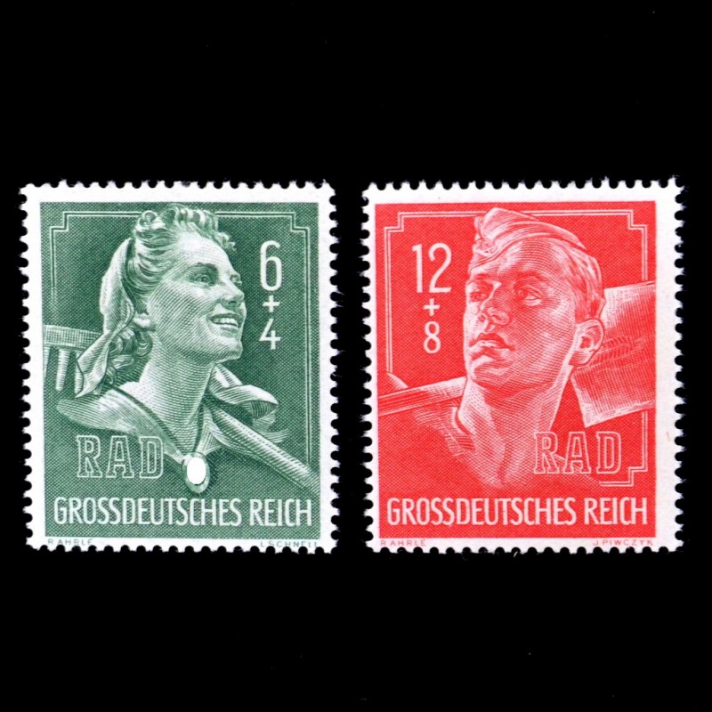 The complete series of stamps "Exhibition of the Labor Service of the 3rd Reich (RAD)"**, 1944