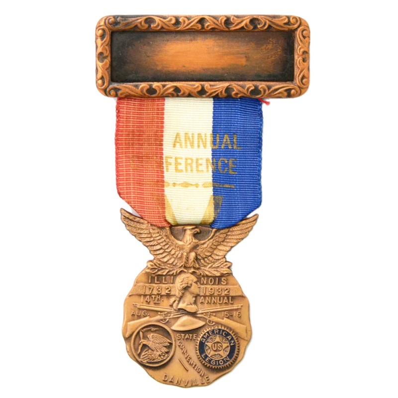 Medal of the participant of the American Legion Convention in Denville, Illinois, 1932