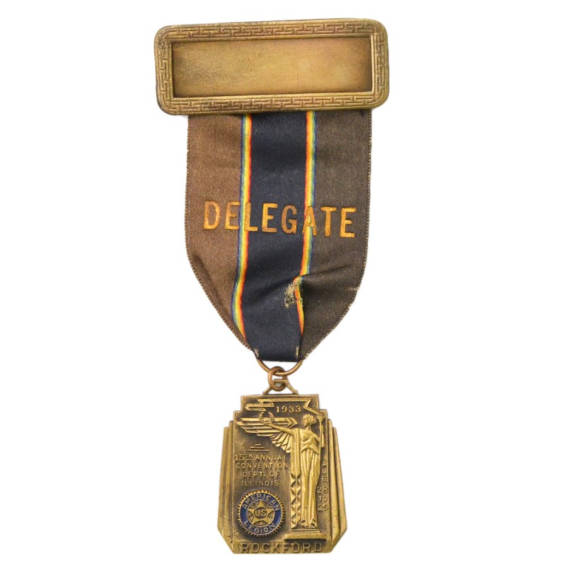 Medal of the delegate to the American Legion Convention in Rockford, Illinois, 1933