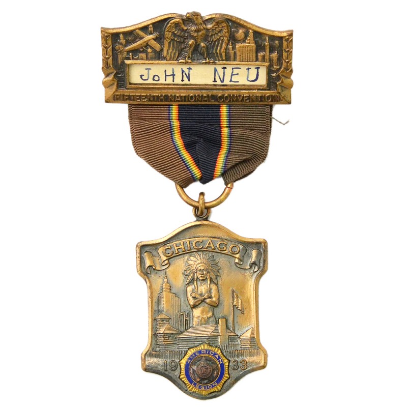 Medal of the participant of the Congress of the American Legion in Chicago, 1933