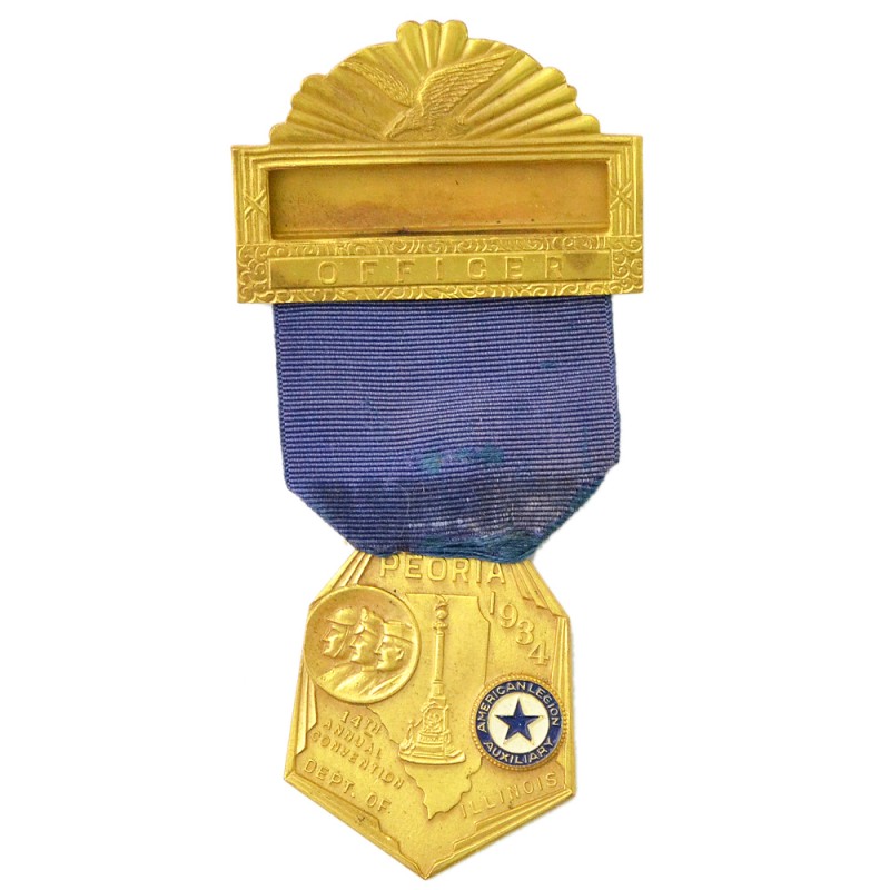 Medal of the officer-participant of the American Legion Convention in Peoria, Illinois, 1934