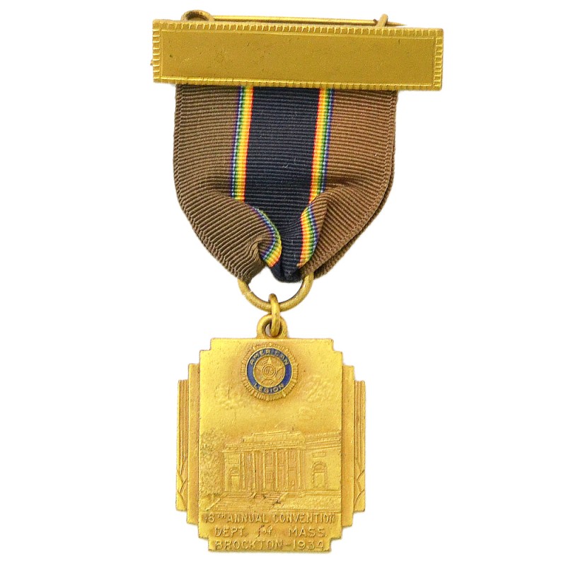 Medal of the officer - participant of the American Legion Convention in Brockton, Massachusetts, 1934