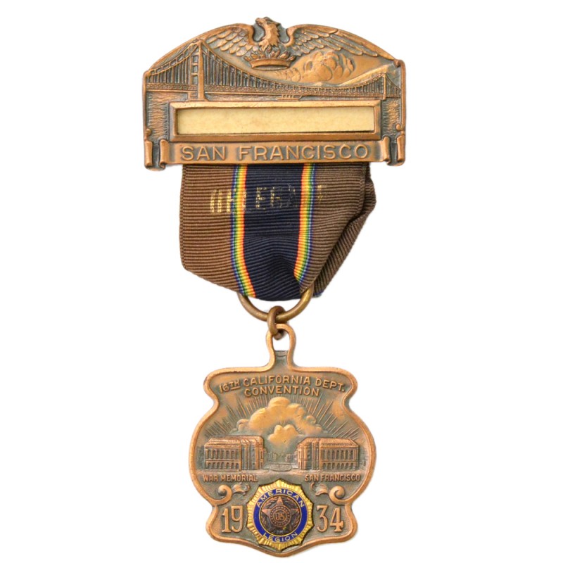 Medal of the participant of the American Legion Convention in San Francisco, California, 1934