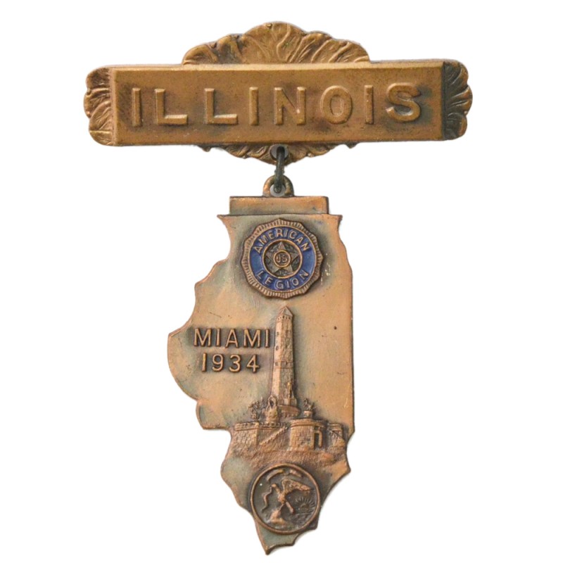 Medal of the participant of the American Legion Convention in Miami, Illinois, 1934