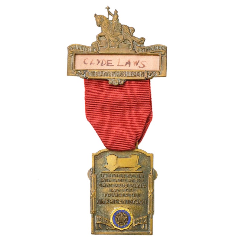 Medal of the participant of the Congress of the American Legion in St. Louis, 1935