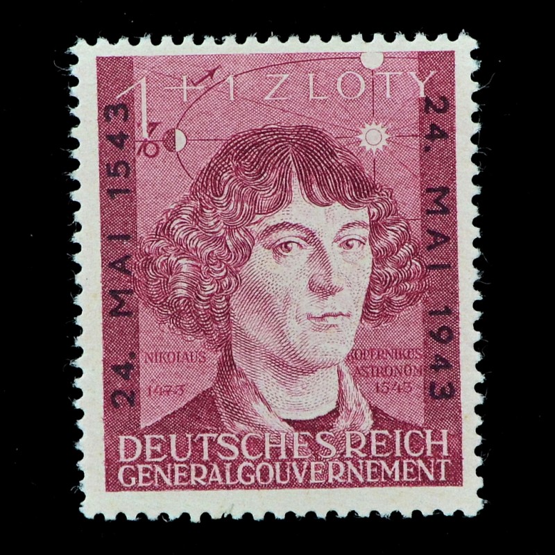 The only stamp in the series "400 years since the death of N. Copernicus"*, 1943