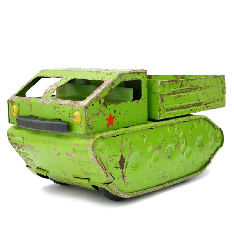 Soviet children's metal toy "Army tractor"