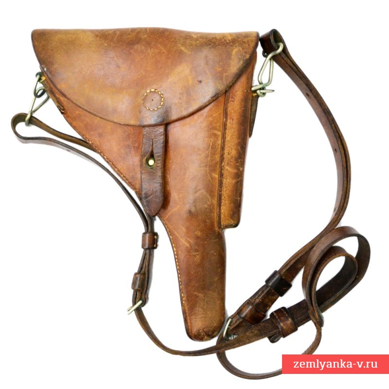 Leather holster for a Browning pistol of the 1922 model