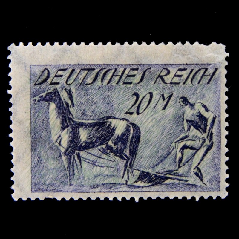 Postage stamp with a nominal value of 20 stamps**, 1922