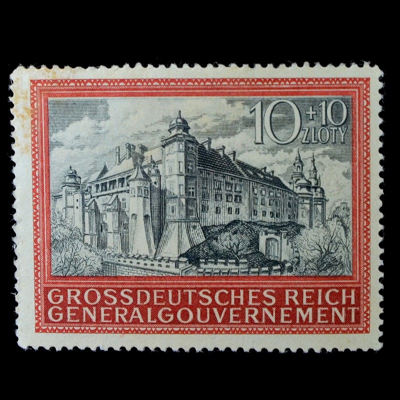 Postage stamp with a nominal value of 10+10 zloty*, occupation of Poland