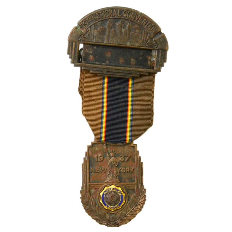 Medal of the participant of the American Legion Convention in New York, 1937