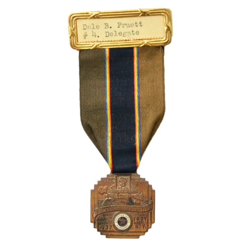 Medal of the delegate to the American Legion Convention in Troy, New York, 1937