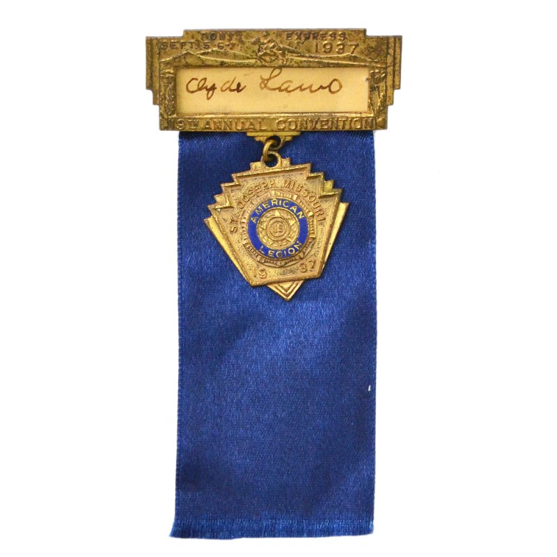 Medal of the participant of the American Legion Convention in St. Joseph, Missouri, 1937