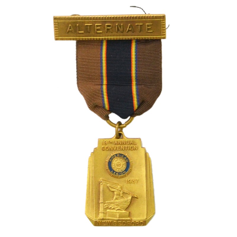 Medal of the officer - participant of the American Legion Convention in New Bedford, 1937