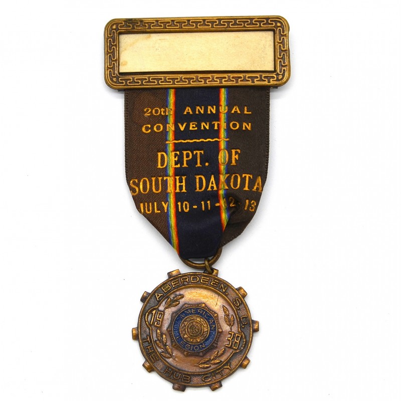 Medal of the participant of the American Legion Convention in South Dakota, 1938