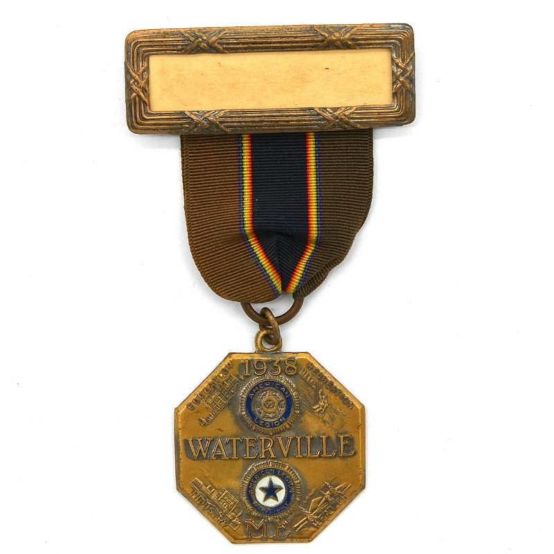 Medal of the participant of the Congress of the American Legion in Waterville 1938
